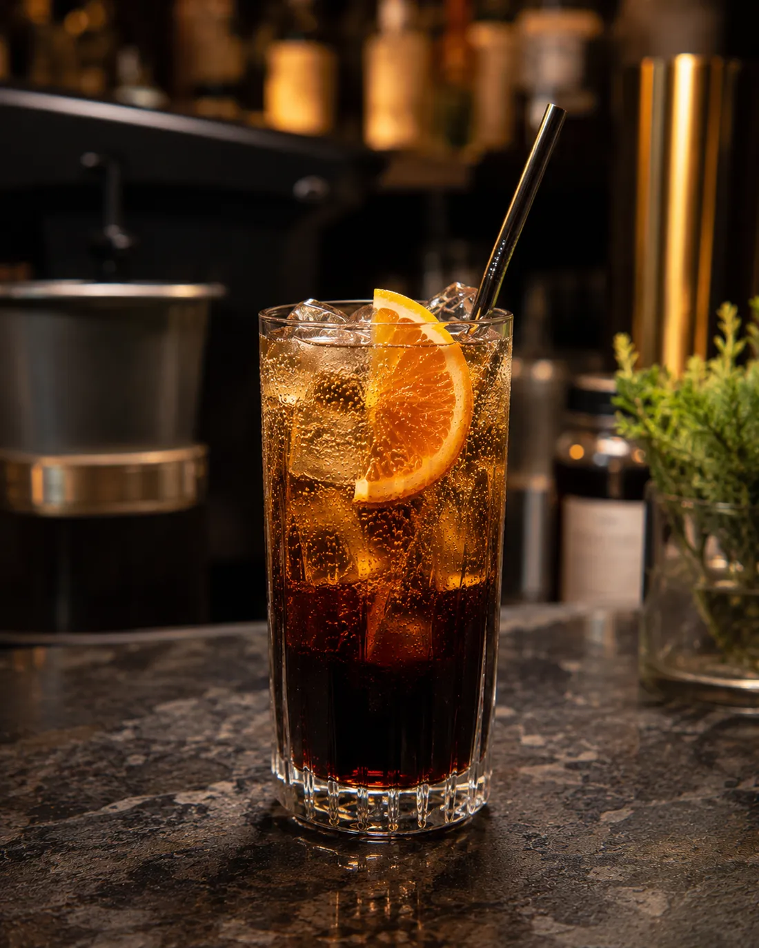 Cold Brew Tonic con naranja